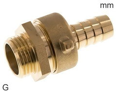 Hose Barb Fittings Brass G-Threads Male PN10 With Wing Union Nut