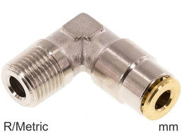 Elbow Push-In Fittings Brass R/Metric-Threads Male High-Pressure