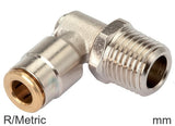 Featured image of collection - Elbow Push-In Fittings Brass R/Metric-Threads Male High-Pressure Rotatable