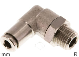 Elbow Push-In Fittings Brass R-Threads Male Rotatable