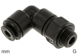 Elbow Push-In Fittings Plastic G-Threads Male FDA