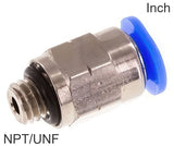 Featured image of collection - Push-In Fittings Brass And Plastic NPT/UNF-Threads Male Inch