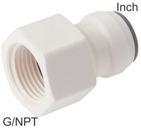 Push-In Fittings Plastic G/NPT-Threads Female Liquids And Food Inch