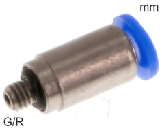 Push-In Fittings Brass And Plastic G/R-Threads Male Round Body