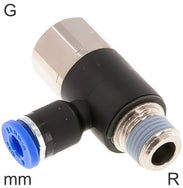 Push-In Tee Fittings Brass And Plastic G-Threads/R-Threads Male/Female