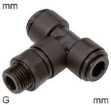 Featured image of collection - Push-In Tee Fittings Plastic G-Threads Male FDA