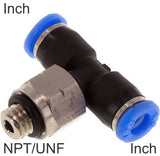 Featured image of collection - Push-In Tee Fittings Brass And Plastic NPT/UNF-Threads Male Inch