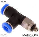 Featured image of collection - Push-In Tee Fittings Brass And Plastic Threads Male L-Shape (3-6mm)