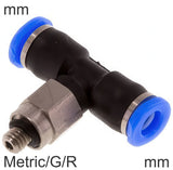 Featured image of collection - Push-In Tee Fittings Brass And Plastic Threads Male T-Shape (3-6mm)