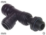 Featured image of collection - Push-In Tee Fittings Plastic G-Threads Male L-Shape