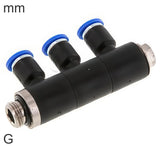 Featured image of collection - 3-Way Distributor Push-In Fittings Brass And Plastic G-Threads Male