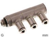 Featured image of collection - 3-Way Distributor Push-In Fittings Brass G-Threads Male