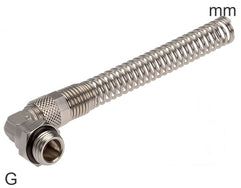 Push-On Elbow Fittings Brass G-Threads Male Swivel Joint With Bend Protection