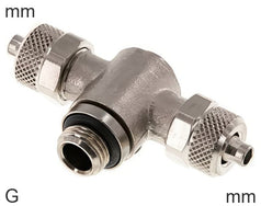 Push-On Tee Fittings Brass G-Threads Male Hex