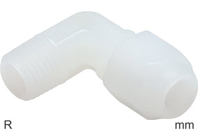 Compression Elbow Fittings Plastic PVDF R-Threads Male