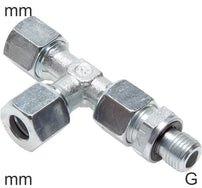 Compression Tee Fittings Stainless Steel G-Threads Male L-Shape Adjustable