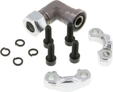 Elbow Flange Fittings With Split SAE Flange 3000 psi ISO 6162-1