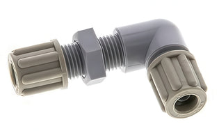 Cutting Ring Elbow Fittings Steel / Stainless Steel Bulkhead