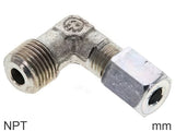 Featured image of collection - Cutting Ring Elbow Fittings Steel / Stainless Steel NPT-Threads Male