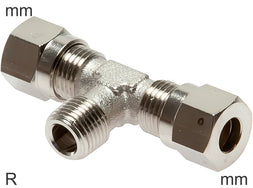 Cutting Ring Tee Fittings Brass R-Threads Male