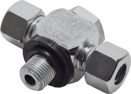 Tee Swivel Joints Cutting Ring With Male Threads And O-Ring
