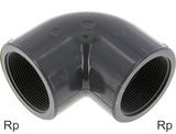 Featured image of collection - Angled Fittings 90deg PVC Rp-Threads Female PN16
