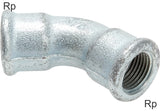 Featured image of collection - Angled Fittings 45deg Cast Iron Rp-Threads Female PN25
