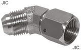 Featured image of collection - Angled Fittings 45deg Steel / Stainless Steel JIC-Threads Male/Female PN310
