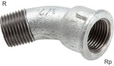 Featured image of collection - Angled Fittings 45deg Cast Iron R/Rp-Threads Male/Female PN25