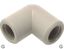Angled Fittings 90deg Plastic G-Threads Female PN10