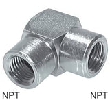 Featured image of collection - Angled Fittings 90deg Steel / Stainless Steel NPT-Threads Female PN345