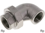 Featured image of collection - Angled Fittings 90deg Cast Iron / Stainless Steel Rp-Threads Female With Flat Seal PN25
