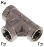 Featured image of collection - Tee Fittings Cast Iron / Stainless Steel Rp-Threads Female PN25