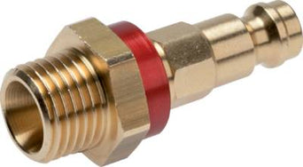 Color Coded DN 5 Air Coupling Plugs With Male Threads