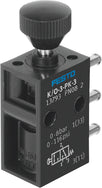 Festo 3/2-Way Button Activated Pneumatic Valves With Push-in Connector