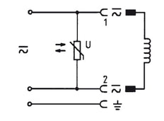 Connector 100-240V AC/DC (DIN - A) with Varistor - Burkert 2508 008372