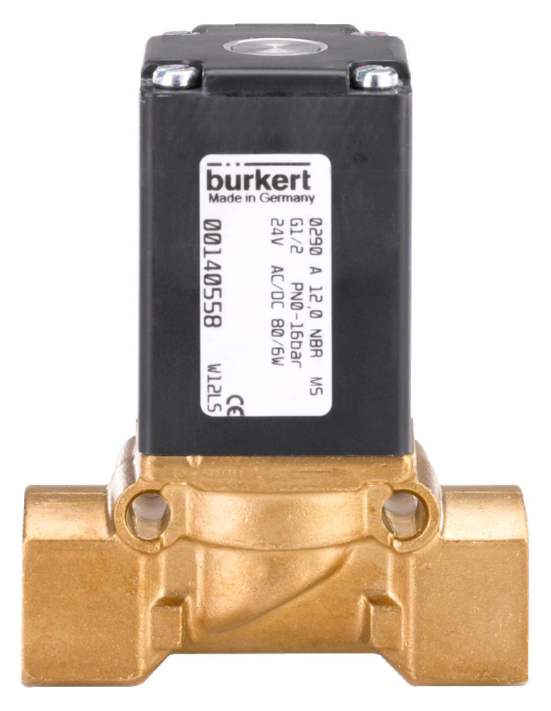 Solenoid Valve NPT 2'' NC Brass FKM 0-12bar/174psi 24VDC Vacuum 290 454572