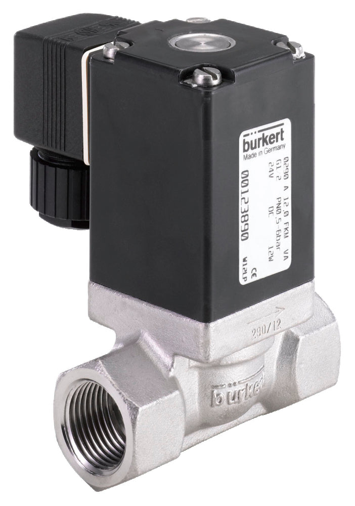 Solenoid Valve G1/2'' NC Stainless Steel NBR 0-16bar/232psi 240VAC Vacuum 290 45730