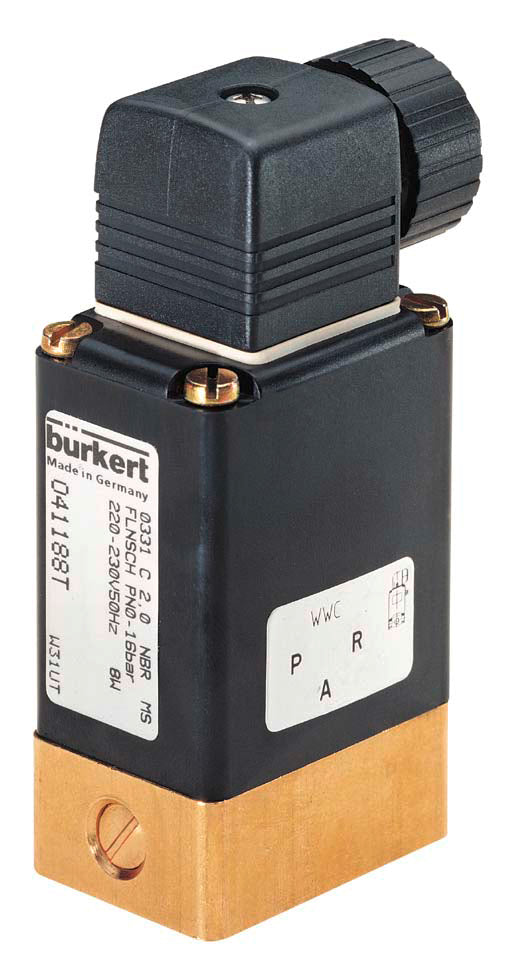 Solenoid Valve 3/2 NC 32x46mm SFB Flange Brass NBR 0-10bar/145psi 24VDC 0331 45359