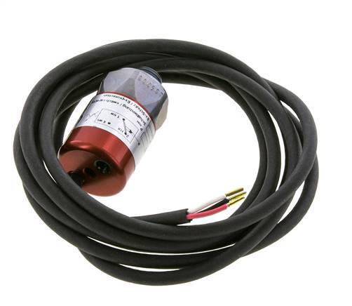 0.3 to 1.5bar SPDT Steel Pressure Switch G1/4'' 250VAC 3-wire Cable 2m