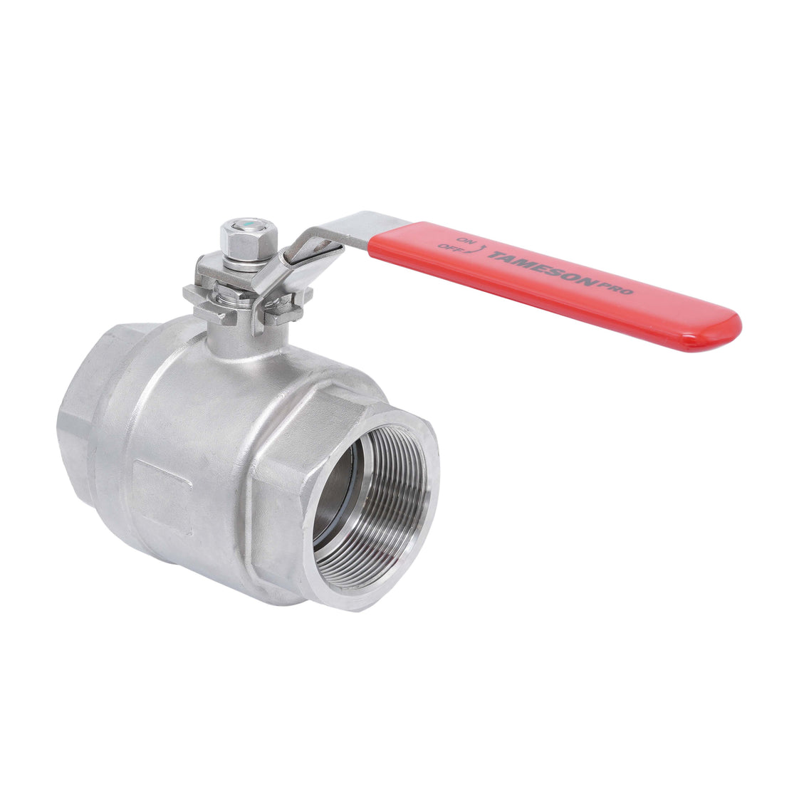 Rp 4'' F/F 2-Piece 2-Way Stainless Steel Ball Valve 69 bar RTFE - TamesonPRO 1111-400