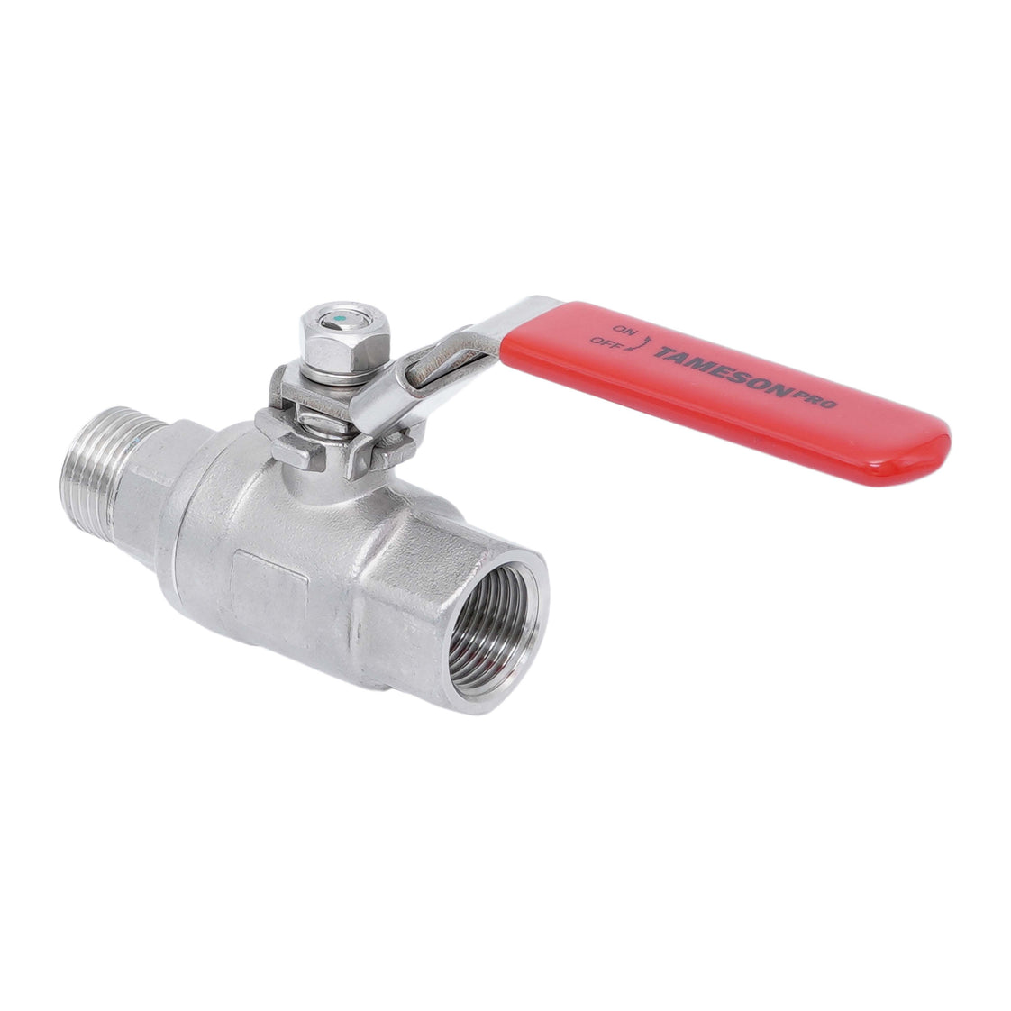 R/Rp 1-1/4'' 2-Piece 2-Way Stainless Steel Ball Valve 69 bar RTFE - TamesonPRO 1112-114