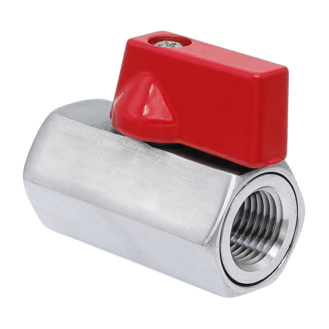 G 1/4'' F/F 2-Way Stainless Steel Mini Ball Valve 69 bar PTFE - TamesonPRO 1113-014-F