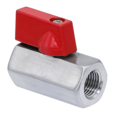 G 1/4'' F/F 2-Way Stainless Steel Mini Ball Valve 69 bar PTFE - TamesonPRO 1113-014-F