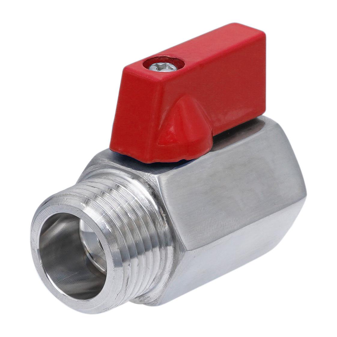 R/Rp 1/2'' M/F 2-Way Stainless Steel Mini Ball Valve 69 bar PTFE - TamesonPRO 1113-012-MF