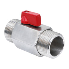 G 3/4'' M/M 2-Way Stainless Steel Mini Ball Valve 69 bar PTFE - TamesonPRO 1113-034-M