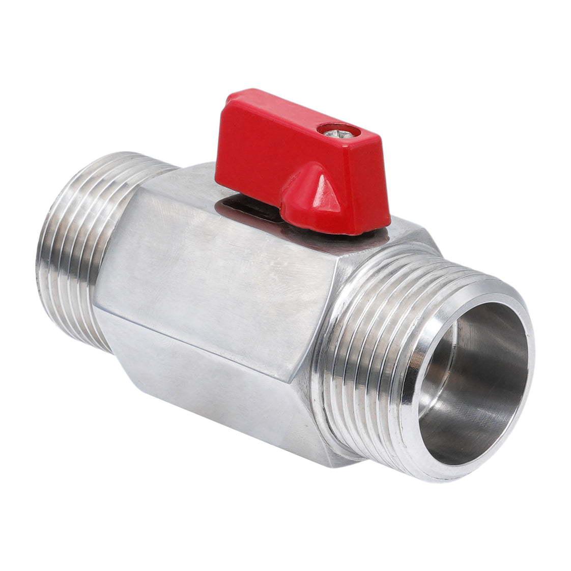 G 1/2'' M/M 2-Way Stainless Steel Mini Ball Valve 69 bar PTFE - TamesonPRO 1113-012-M