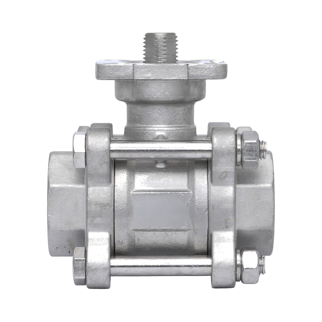 Rp 3'' 3-Piece 2-Way Stainless Steel Ball Valve 69 bar RTFE ISO-Top F07/F10 - TamesonPRO 1121-300