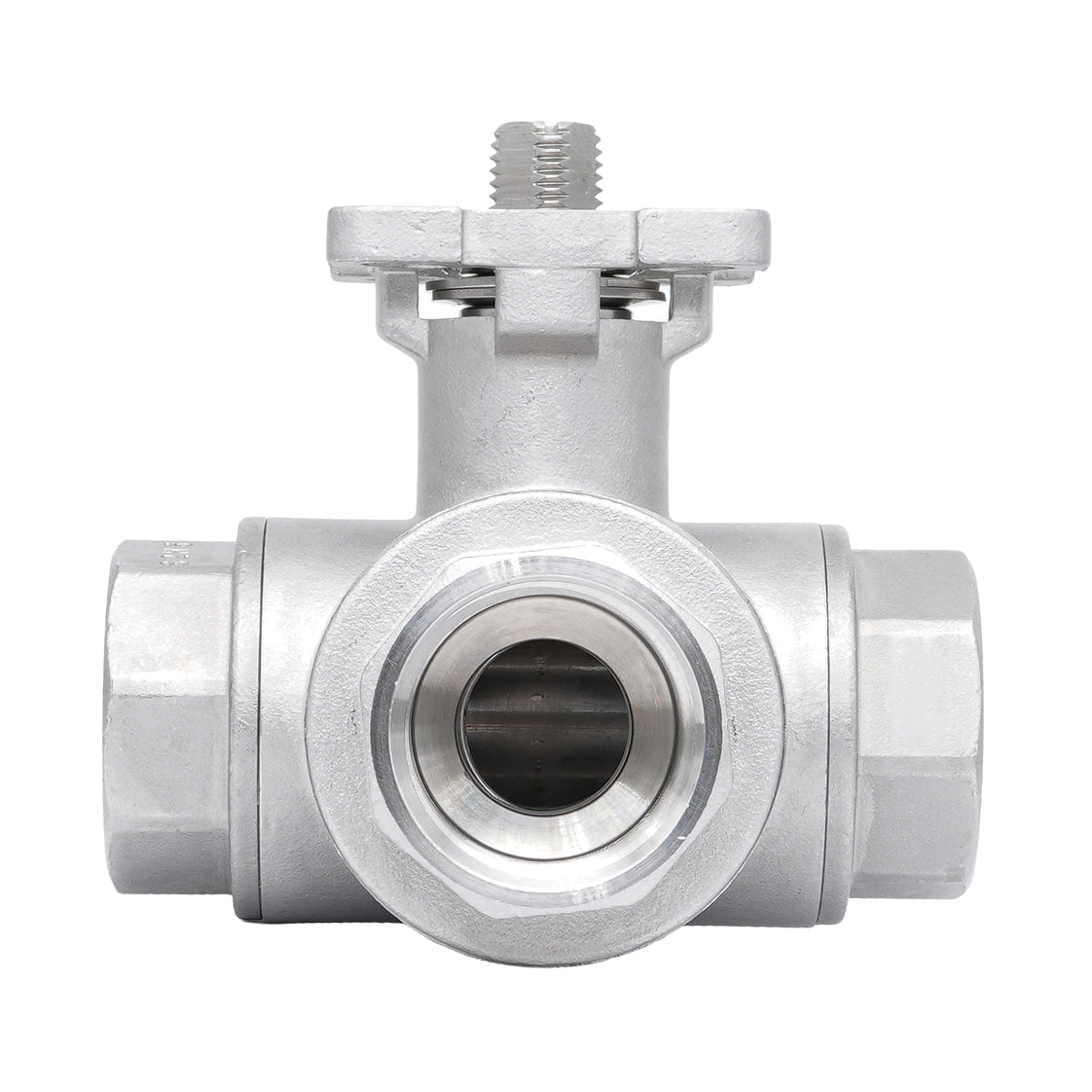 Rp 2'' 3-Way T-Port Stainless Steel Ball Valve 69 bar RTFE ISO-Top F07 - TamesonPRO 1125-200-T