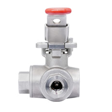 Rp 1-1/2'' 3-Way T-Port Stainless Steel Ball Valve 69 bar RTFE ISO-Top F07 - TamesonPRO 1125-112-T